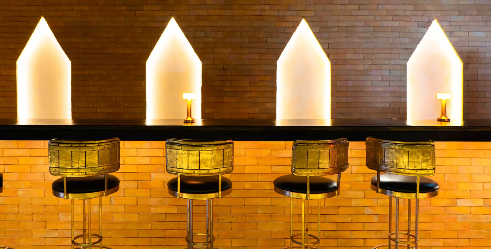 Terracotta tile installation in a warm interior location